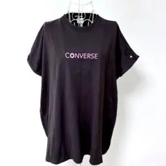 CONVERSE 半袖ロゴTシャツ ビッグシルエット　ゆるだぼ　ダークグレー Mのサムネイル