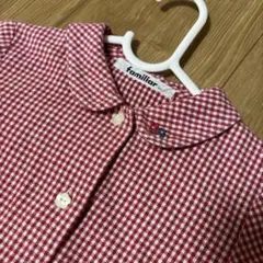 familiar♡赤と白のチェックシャツ