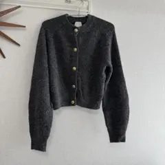 【H&M】ゴールドボタン　ニットカーディガン