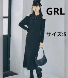 【最終値下げ】GRL 前後2Wayヘンリーネックリブニットロングワンピース