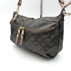 russet ラシット ショルダーバッグ ナイロン レザー モノグラム グレー