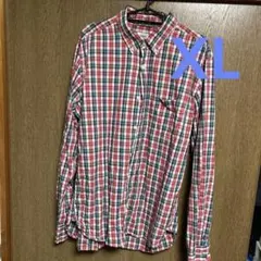 HARVARD チェック長袖シャツ XL