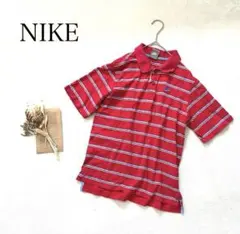 【ナイキ】（L） ボーダーポロシャツ Tシャツ スポーツウェアテニス ゴルフ