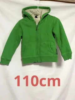 GAP 110cm フード付きグリーンアウター