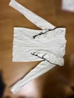ホワイトリブニットセーター サイズ38