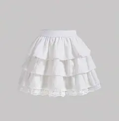 SHEIN フリル スカート バレエコア シズニルック 白