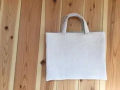 ヌビ生地 トートバック 手提げカバン 【ライトグレー】