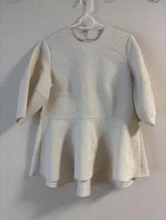 ur's ユアーズ　ふくれジャガードペムラムトップス　Mサイズ