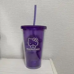 HELLO KITTY タンブラー パープル ストロー付