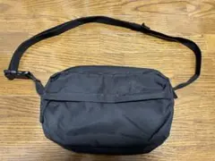 無印良品 MUJI 背面ポケット付き 撥水ショルダーバッグ 黒