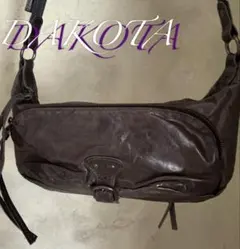 ◼️美品　Dakota ダコタ　ショルダーバッグ ホースレザー ブラウンのサムネイル