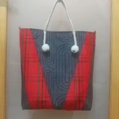 手作り・大島紬✕正絹生地リメイクトートバッグ