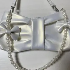 ショルダーバッグ リボン パール
