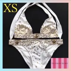 レア 新品 ヴィクトリアシークレット XS レディース 水着 白ゴールド 星柄のサムネイル