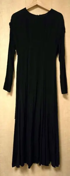 FRAY I.D　長袖 ワンピース ウエストリボン付き 黒