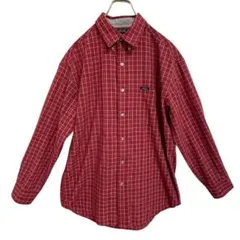 CHAPS RALPH LAUREN 赤 チェック柄 長袖シャツ