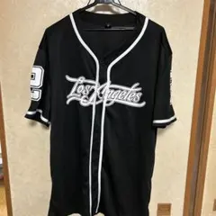 Los Angeles ベースボールシャツ ユニフォーム ブラック