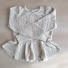 earth music&ecology ペプラム ニット M