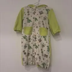リトルグリーンメンフード付きロンパース 50-60cm