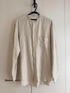 【MORRIS & SONS】モリスアンドサンズ リネン混 ノーカラーシャツのサムネイル