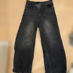 Asapmode ブラック ワイドパンツ