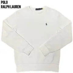 【極美品】ポロラルフローレン スウェット 白 XS Y2K ストリート 刺繍