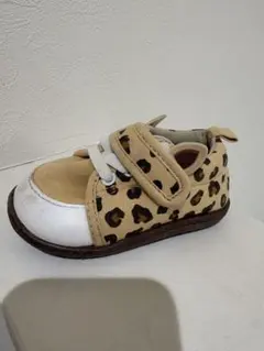 SMALL STEPS ヒョウ柄 耳付きキッズシューズ 13.0cm