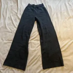 【美品】ユニクロ ウォッシャブルニットリブパンツ Mサイズ グレー