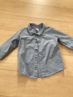 美品 H&M 長袖シャツ ブルー 90cm