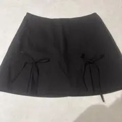 GRLリボン付き黒タイトスカート