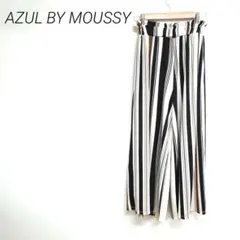 AZUL BY MOUSSY ストライプ ワイドパンツ ゴムウエスト　M