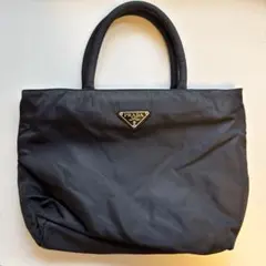 PRADA Nylon Tote Bag Black Auth Card