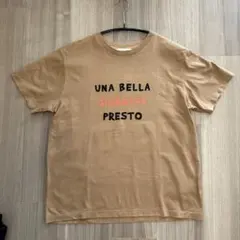 【美品✨】Mila Owen ミラオーウェン ロゴプリントTシャツ キャメル