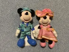 ディズニー ミッキー ミニー ぬいぐるみバッジ