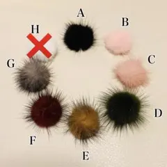 天然ミンクファー*素材パーツ*ハンドメイドに*10個セット＝400円