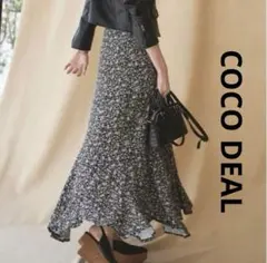 COCO DEAL エスカルゴフラワープリントスカート