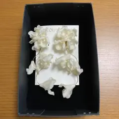クシネ coussinet モア 白 花ピアス クシネ coussinet モア 白 花ピアス - メルカリ