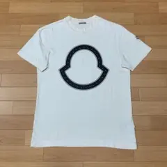 モンクレール ラバーワッペン ホワイト Tシャツ M 国内正規品 5S126