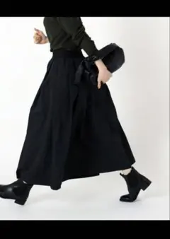 【IENA】DOT ジャガードタックスカート ブラック 38