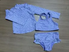 baby GAP 水着3点セット 紫色花柄 95cm 2YRS