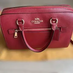 超美品】コーチ COACH ローアン サッチェル レッド - メルカリ