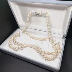 【テリ最強】大珠 大粒 本真珠 パール ネックレス 8.6mm 良品 干渉色