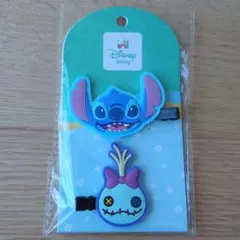 ディズニー　スティッチ　ヘアピン　2個セット　前髪クリップ