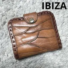 IBIZA イビザ 二つ折り財布 本革 ブラウン レザー