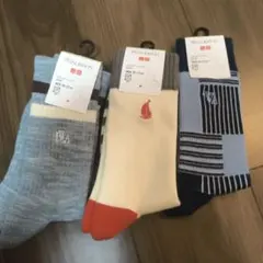 JW ANDERSON UNIQLO メンズソックス 25-27cm 3足セット