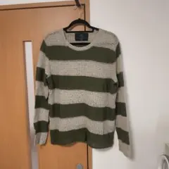 SHIPS ニット L 透け感あり ウール混 日本製 レイヤード向き