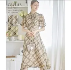 ˙﻿ ˟ ˙﻿﻿ tocco 2wayボウタイリボンチェック柄ワンピ tocco closet 2WAYボウタイリボン付き チェックワンピース - メルカリ