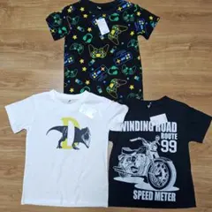 ①　新品☆　１３０センチ　男の子　半袖　Tシャツ　３枚セット　 綿100％