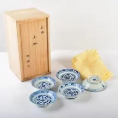 中国 明末期 白磁 陽刻 蝶文 四方小皿 五客 時代箱付 M R5569 - メルカリ