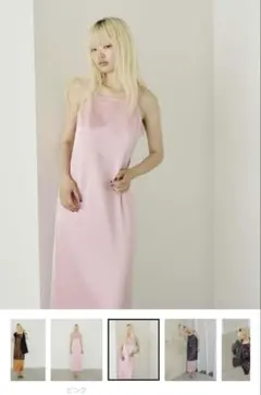 ANDRESD(アンドレスド)サテン　ミニマルドレス